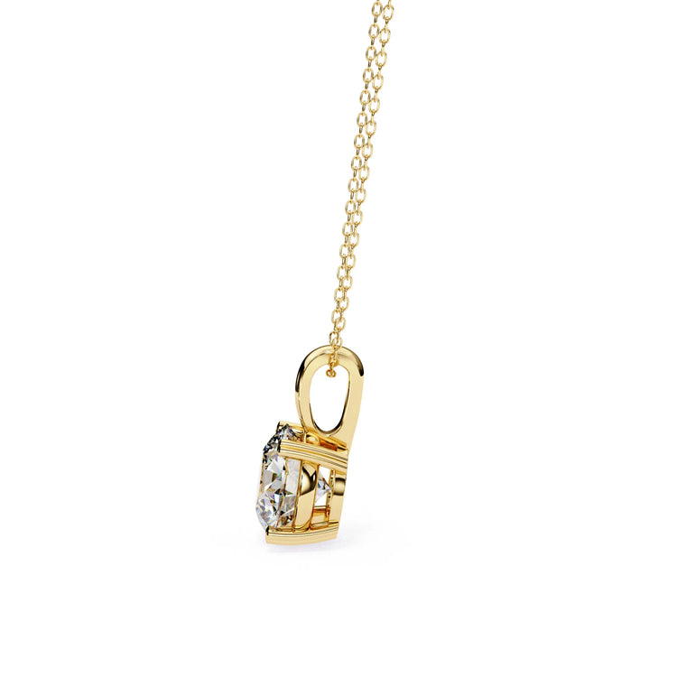 Round Moissanite 4 Prong Pendant