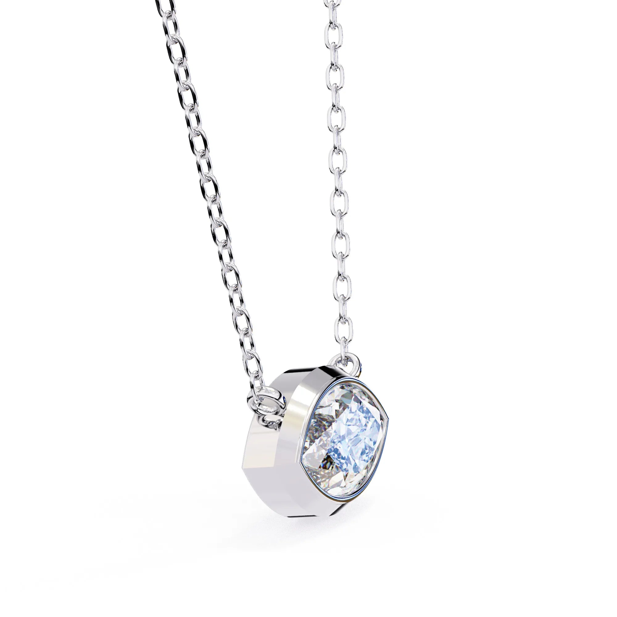 Marquise Lab Diamond Bezel Pendant