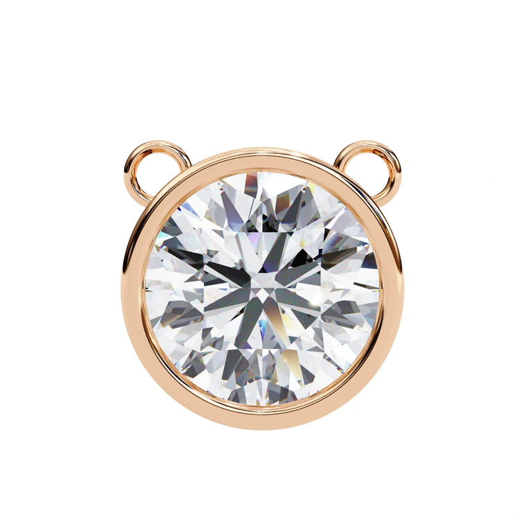 Round Moissanite Bezel Pendant