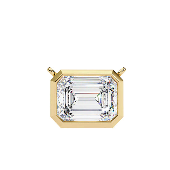 Emerald Glow Bezel Lab Diamond Pendant