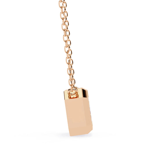 Emerald Glow Bezel Lab Diamond Pendant