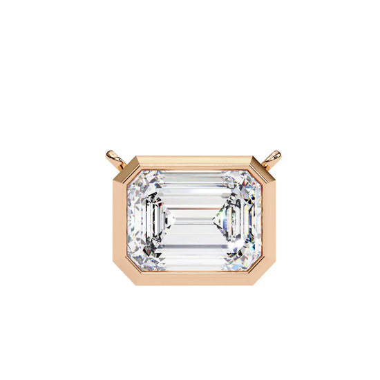 Emerald Glow Bezel Lab Diamond Pendant