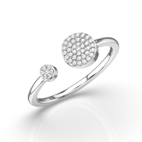 Open Pave Circles Ring