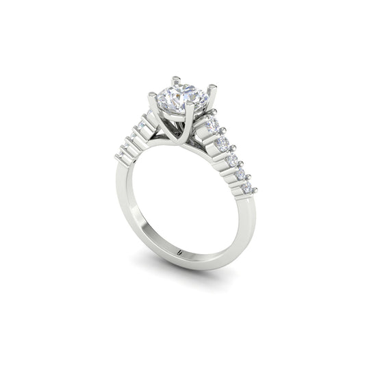 Cathedral Style Engagement Ring | LJ-LR10447A