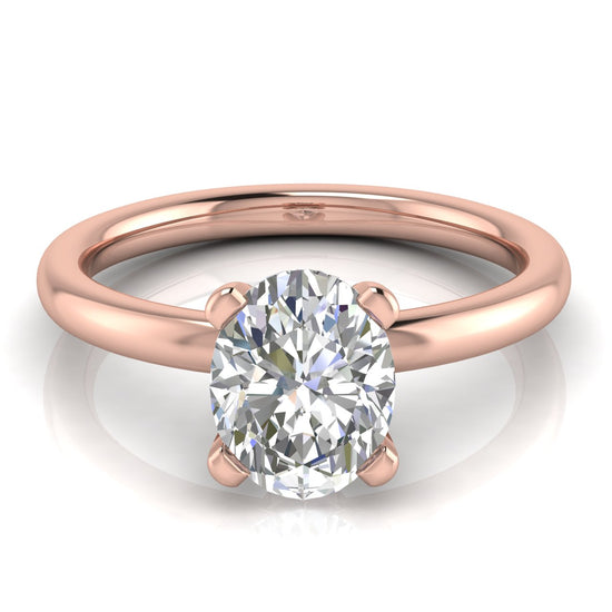 Classic Oval Cut Lab Diamond Engagement Ring