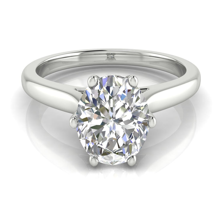 Crown Oval Cut Engagement Ring | Moissanite | Lab Grown Diamond