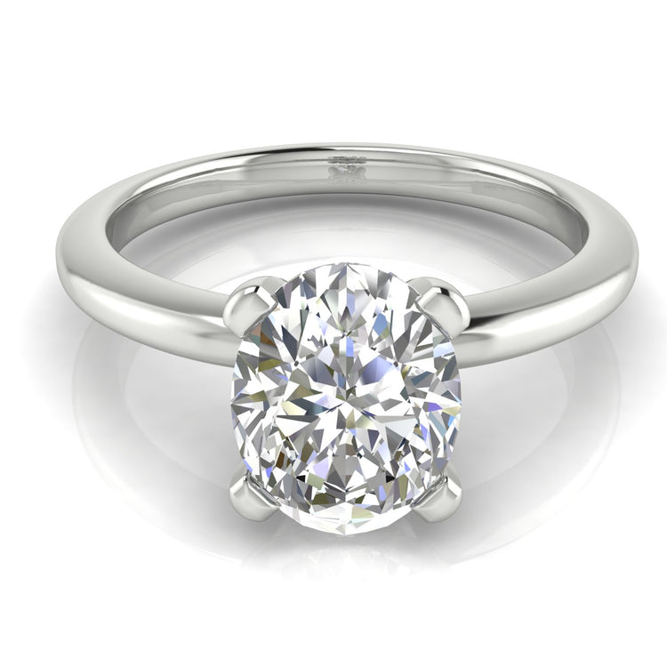 Oval Cut Basket Set Solitaire Engagement Ring | Moissanite | Lab Grown Diamond