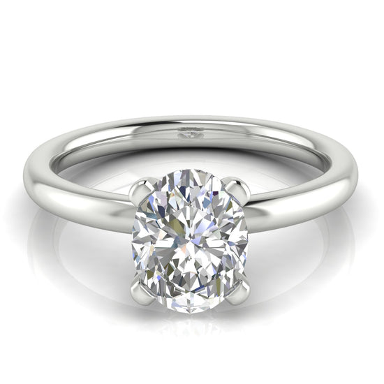 Classic Oval Cut Lab Diamond Engagement Ring