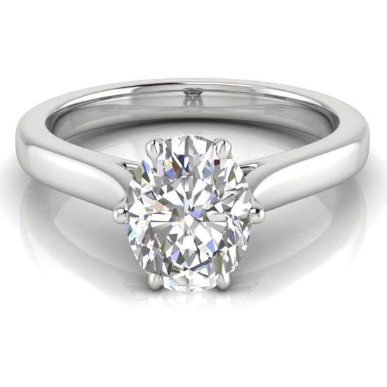 Floral Oval Moissanite Engagement Ring