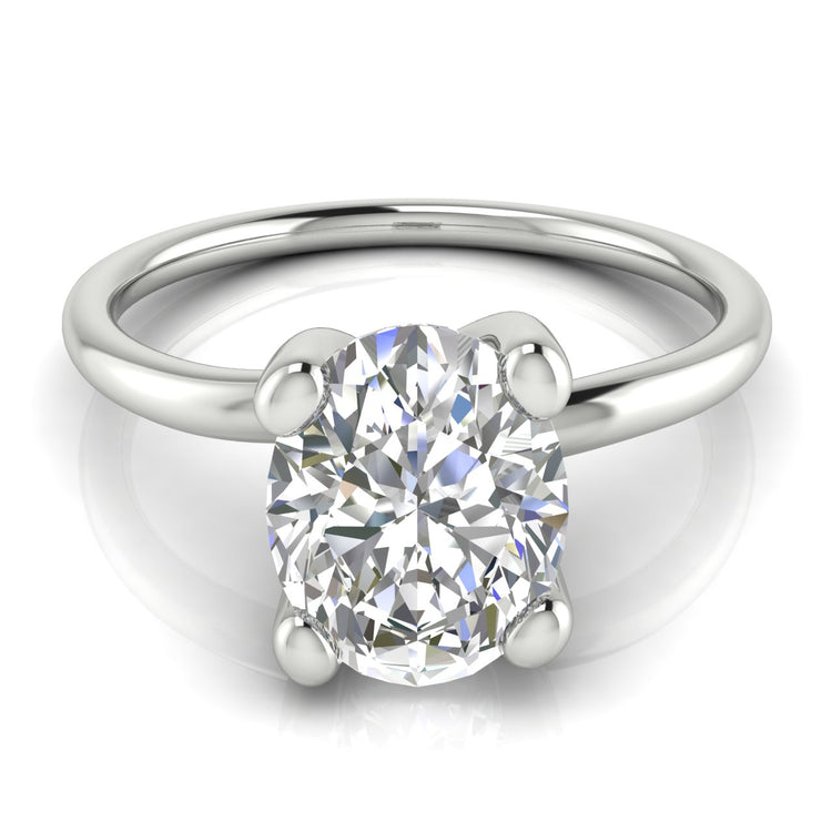 Classic Crossover Oval Cut  Engagement Ring | Moissanite | Lab Grown Diamond