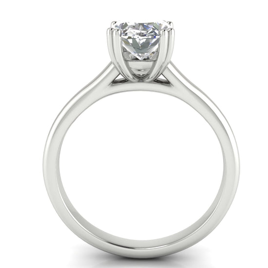 Double Prong Oval Moissanite Engagement Ring