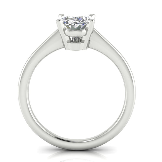 Basket Set Floating Oval Moissanite Engagement Ring