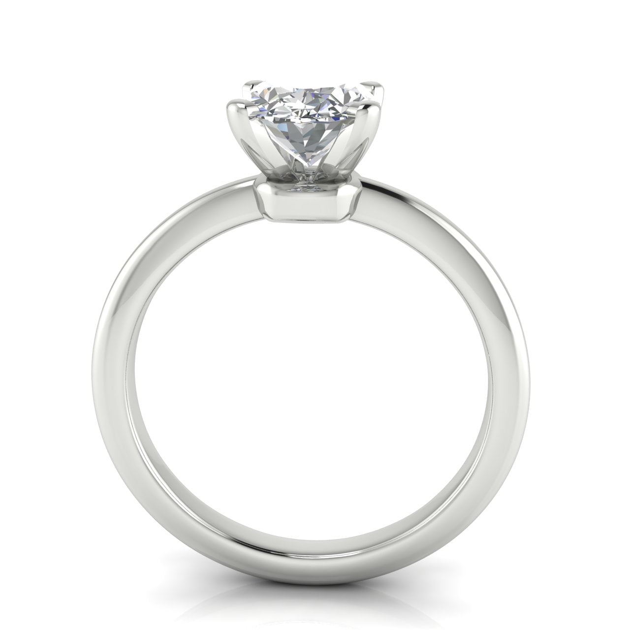 Basket Set Oval Moissanite Engagement Ring