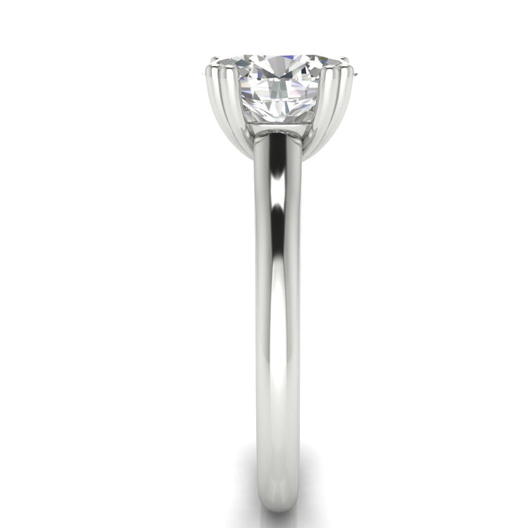 Double Prong Oval Lab Diamond Engagement Ring