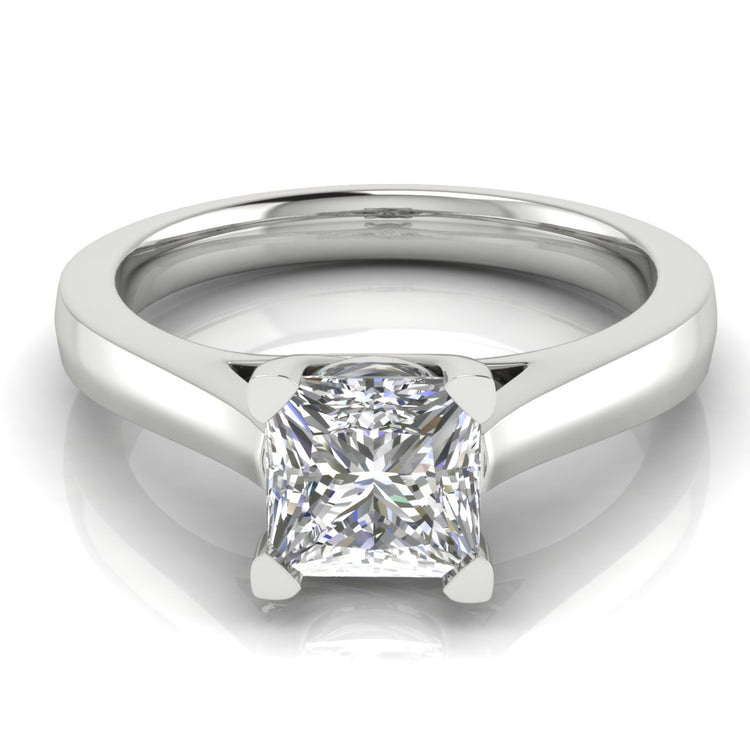 Crossover Princess Cut Engagement Ring | Moissanite | Lab Grown Diamond