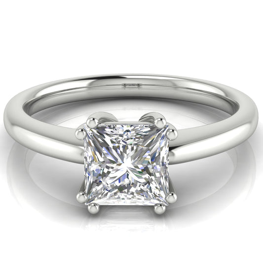 Princess Cut Lab Diamond Solitaire Engagement Ring | LJ-LR133P-LG