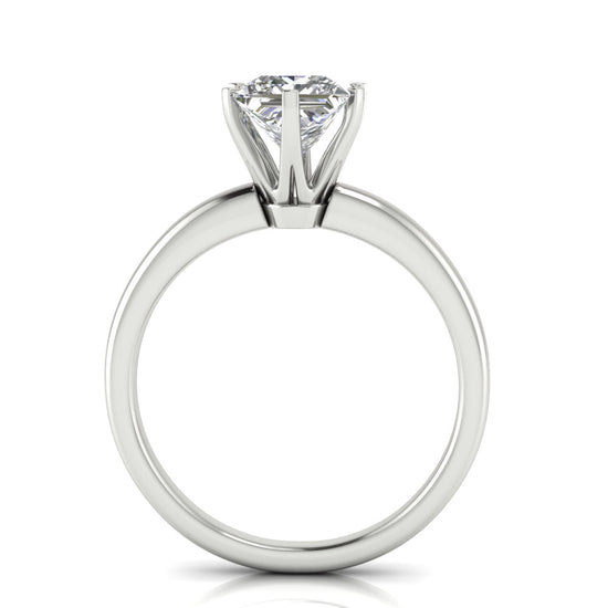 Elegant 6 Prong Princess Cut Lab Diamond Engagement Ring