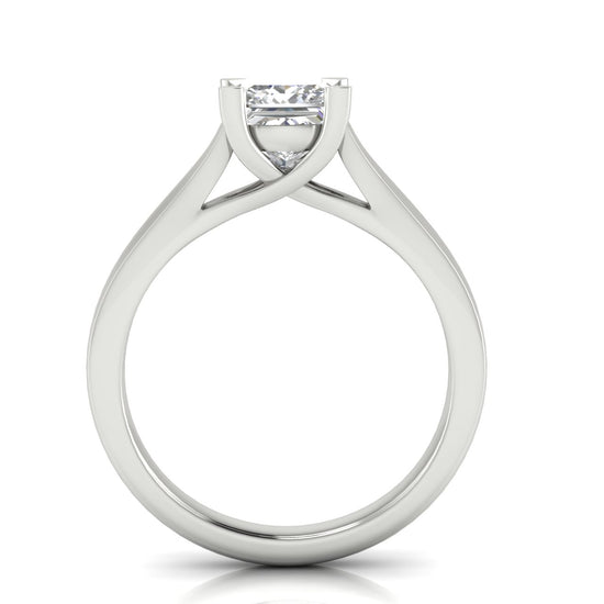 Crossover Princess Cut Moissanite Engagement Ring