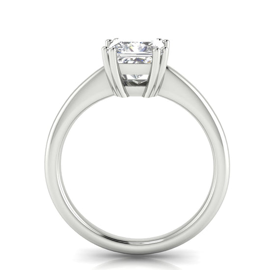 6 Prong Donut Princess Cut Lab Diamond Engagement Ring