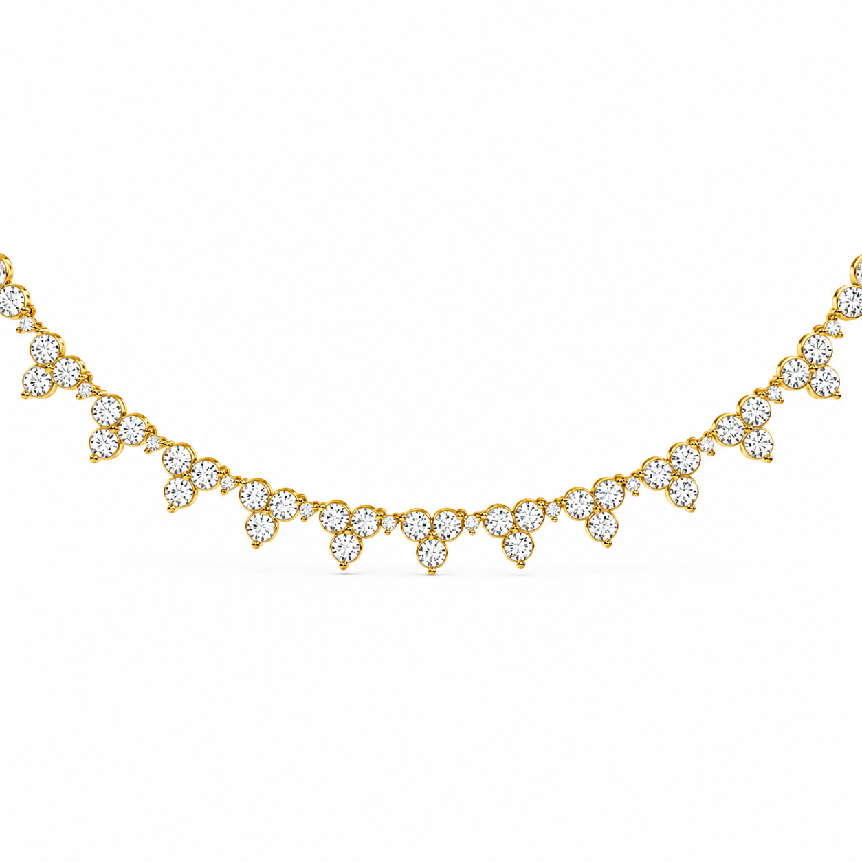 Petal Drop Sparkle Lab Diamond Necklace