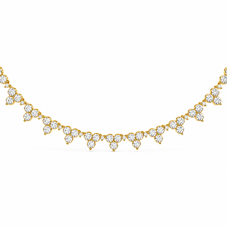Petal Drop Sparkle Lab Diamond Necklace
