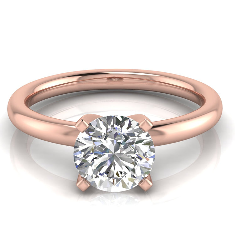 Classic Round Cut Lab Diamond Engagement Ring