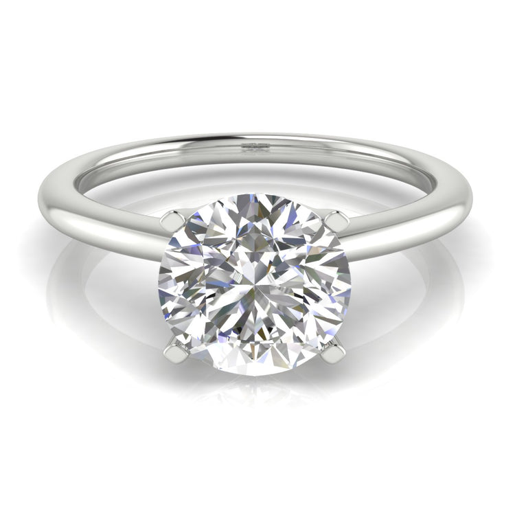 Tulip Set Round Cut  Engagement Ring | Moissanite | Lab Grown Diamond