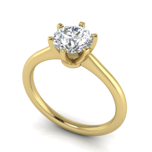 6 Prong Solitaire Engagement Ring | LJ-LR103R-LG