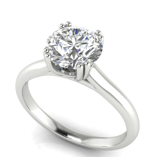 Round Moissanite Engagement Rings