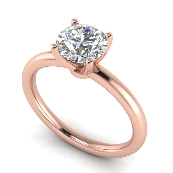 Classic Round Cut Moissanite Engagement Ring