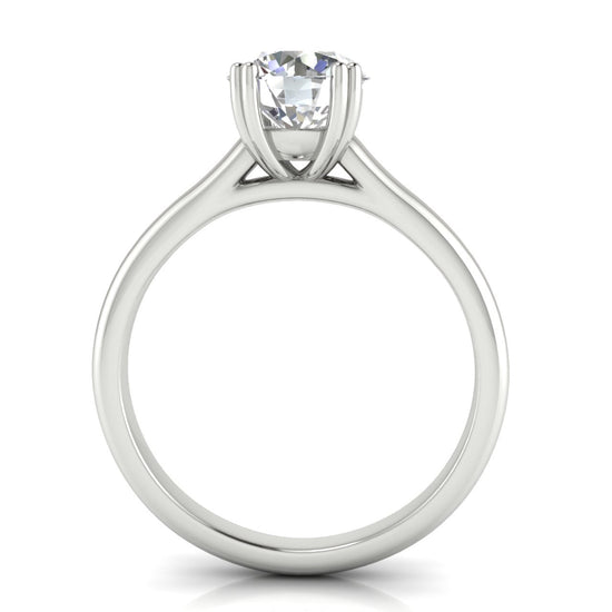 Double Prong Round Cut Lab Diamond Engagement Ring