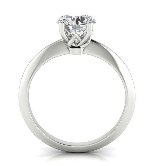 Tulip Prong Round Cut Lab Diamond Engagement Ring