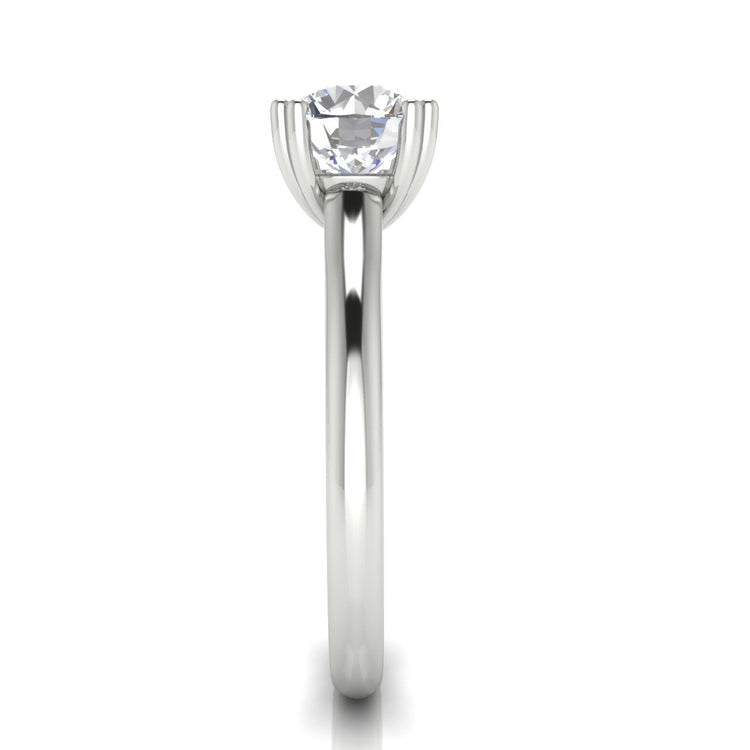 Double Prong Round Cut Lab Diamond Engagement Ring