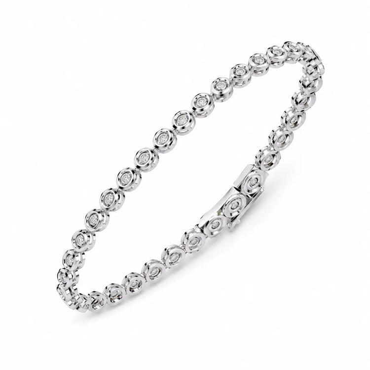 Radiant Round Lab Diamond Bracelet