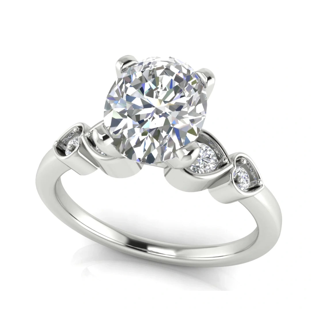 Romance Oval Lab Diamond Engagement Ring