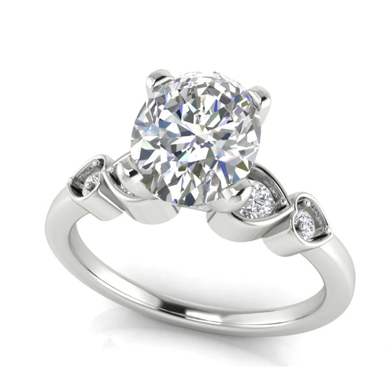 Romance Oval Lab Diamond Engagement Ring