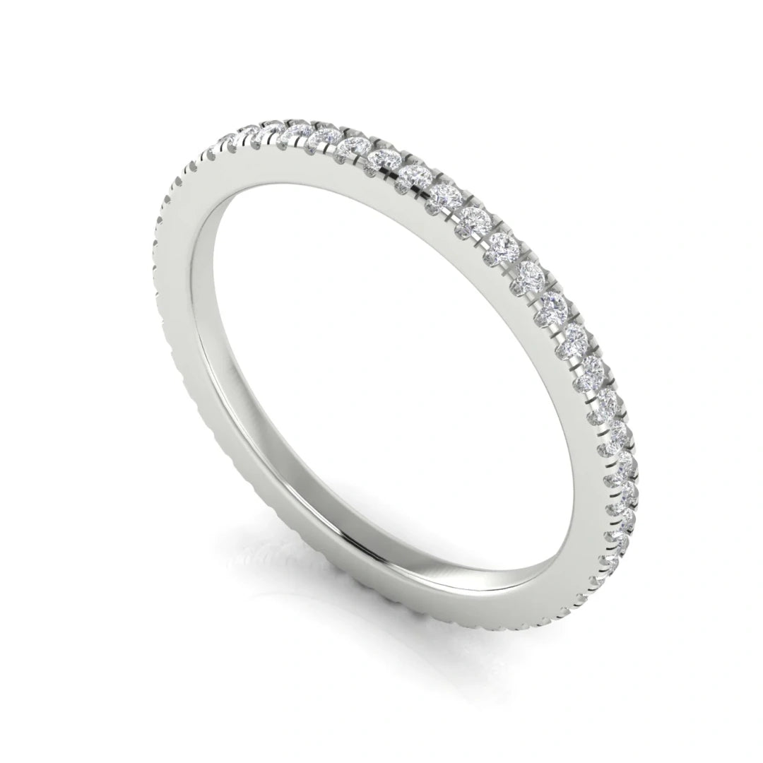 Skinny Eternity Lab Diamond Wedding Ring
