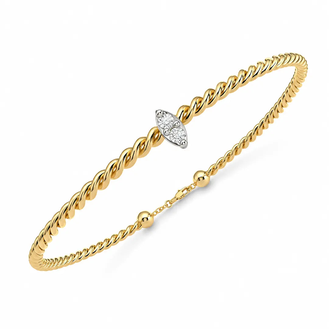 Twisted Elegance Lab Diamond Bracelet