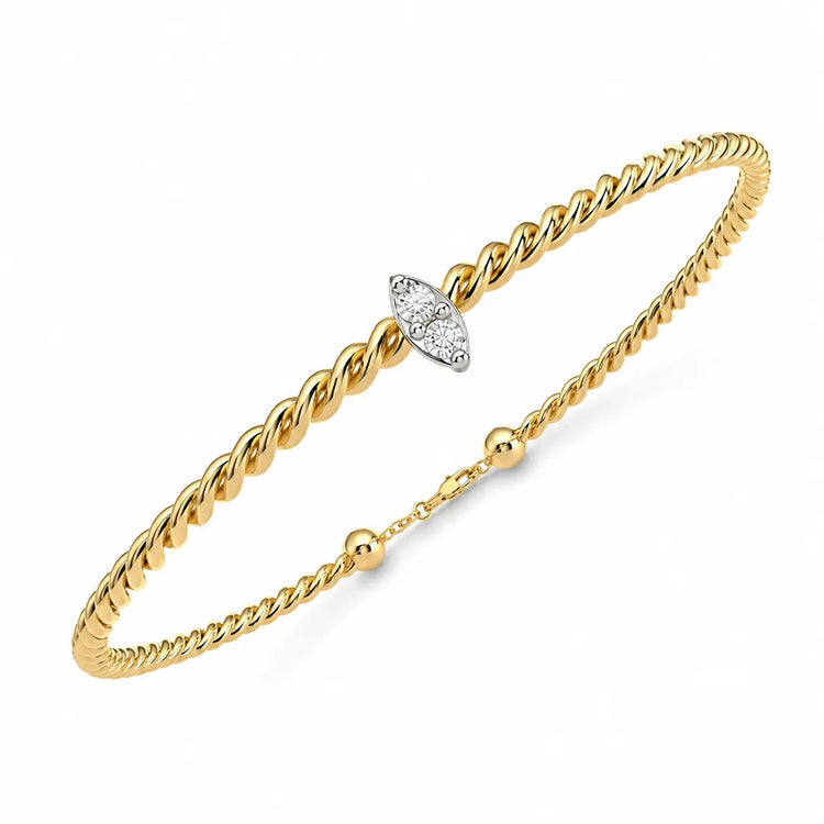 Twisted Elegance Lab Diamond Bracelet
