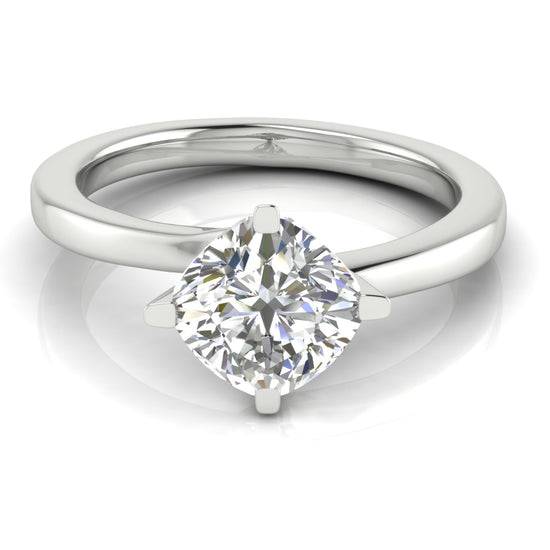 Bypass Cushion Cut Moissanite Engagement Ring