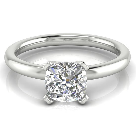 Classic Cushion Cut Lab Diamond Engagement Ring