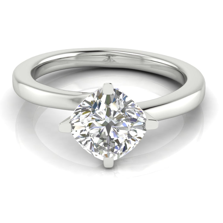 Bypass Cushion Cut Lab Diamond Engagement Ring