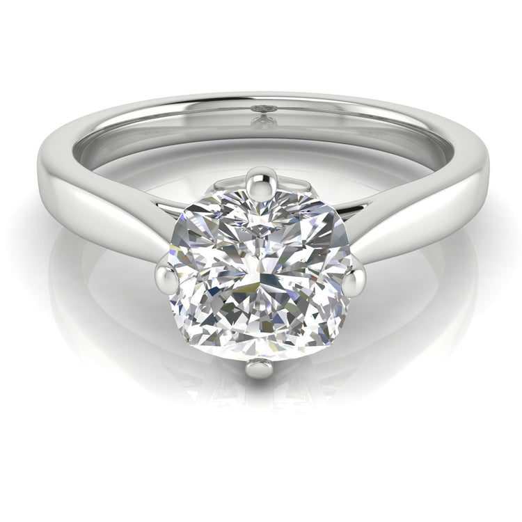 Hidden Accent Cushion Cut  Engagement Ring | Moissanite | Lab Grown Diamond