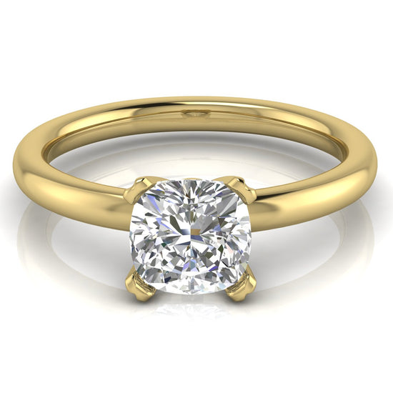 Classic Cushion Cut Moissanite Engagement Ring