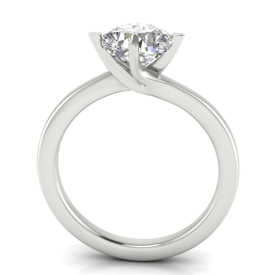 Bypass Cushion Cut Lab Diamond Engagement Ring