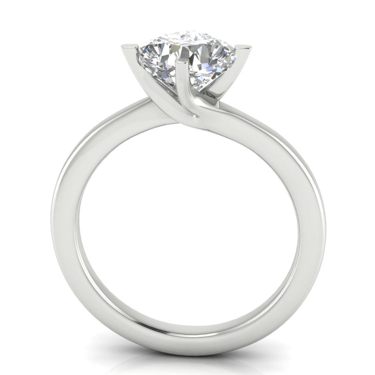 Bypass Cushion Cut Lab Diamond Engagement Ring