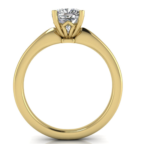 Modern Cushion Cut Lab Diamond Engagement Ring