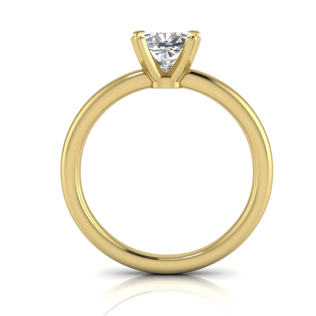 Classic Cushion Cut Moissanite Engagement Ring