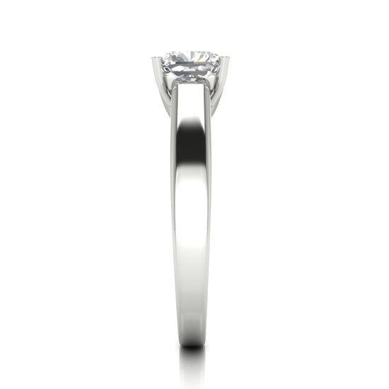 Crossover Basket Cushion Cut Lab Diamond Engagement Ring