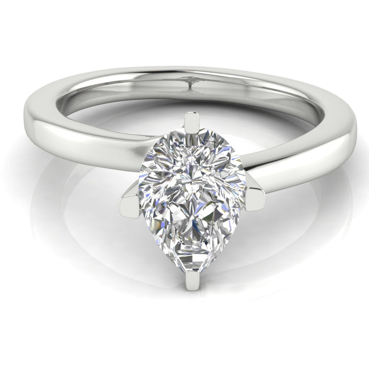 Bypass Pear Shaped Lab Diamond Engagement Ring  